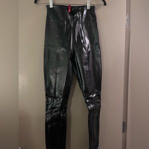 Spanx Faux Patent Leather Leggings - Black